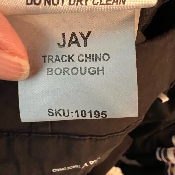 DL1961 Jay Track Chino Pants Men's Size 38x29 Black Drawstring Waist Tapered Leg - Picture 12 of 12